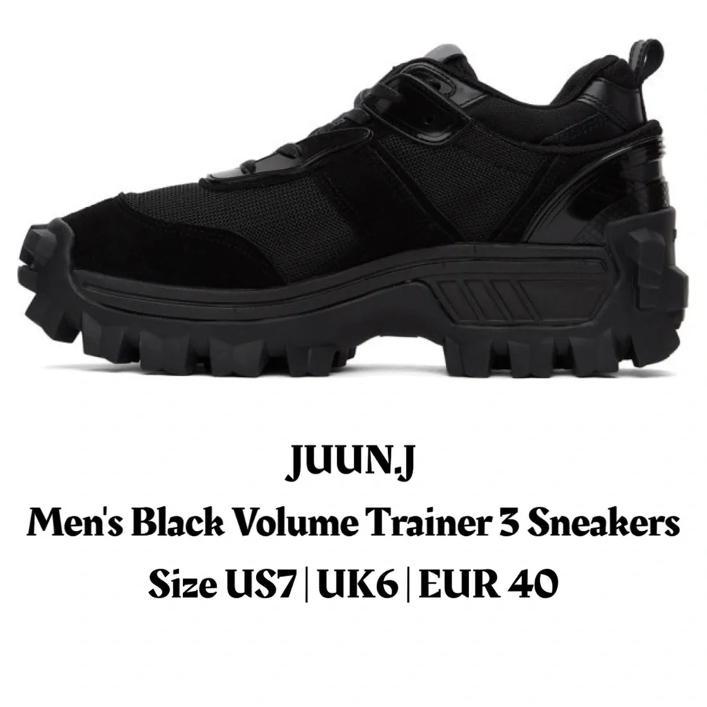 JUUN.J Men's Black Volume Trainer 3 Sneakers‎ Size US7 UK6 EUR 40